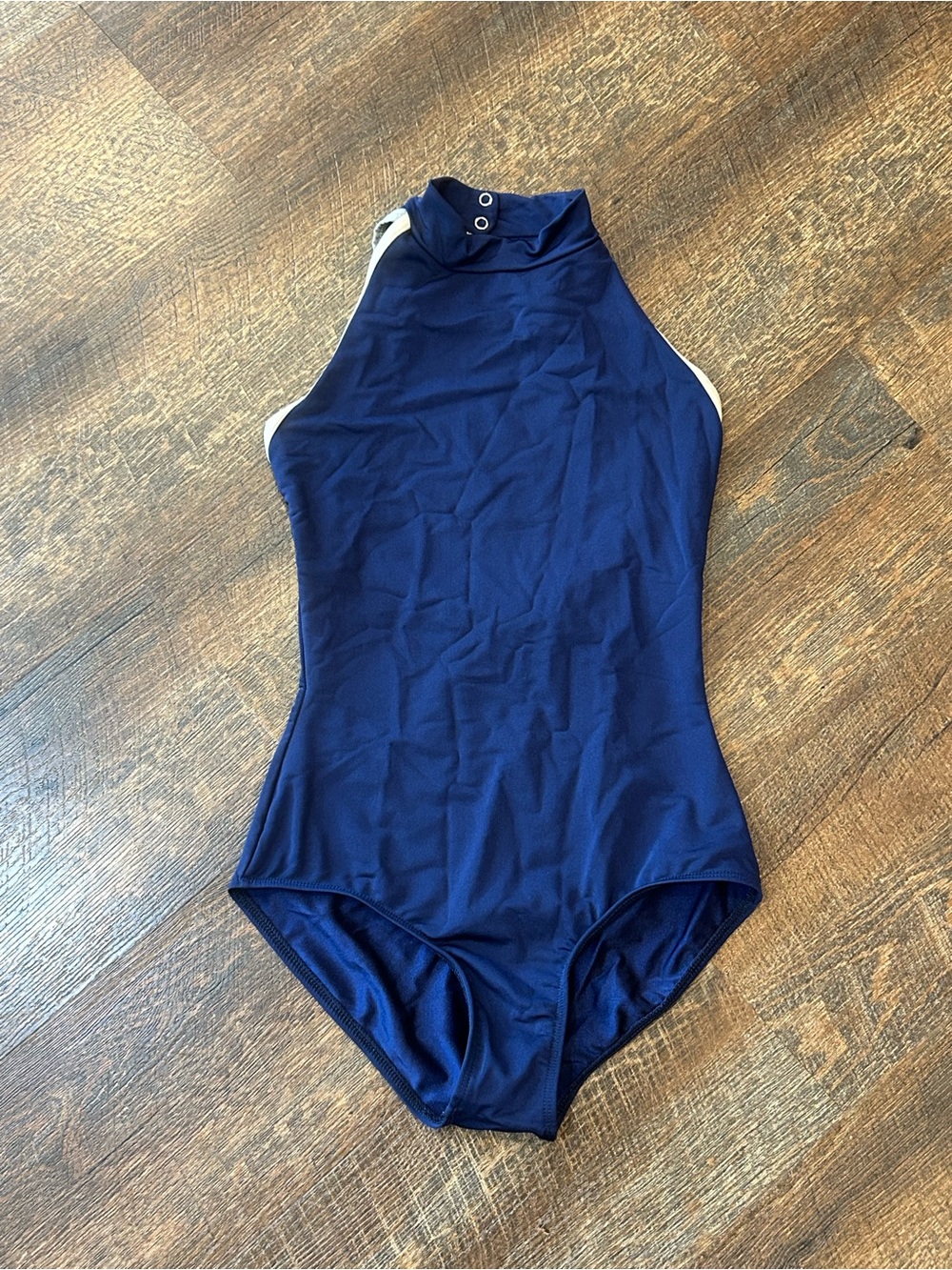 High-Neck Navy Dance Leotard S